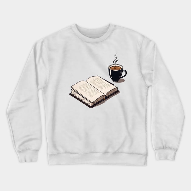 coffee and book Crewneck Sweatshirt by CAFFEIN